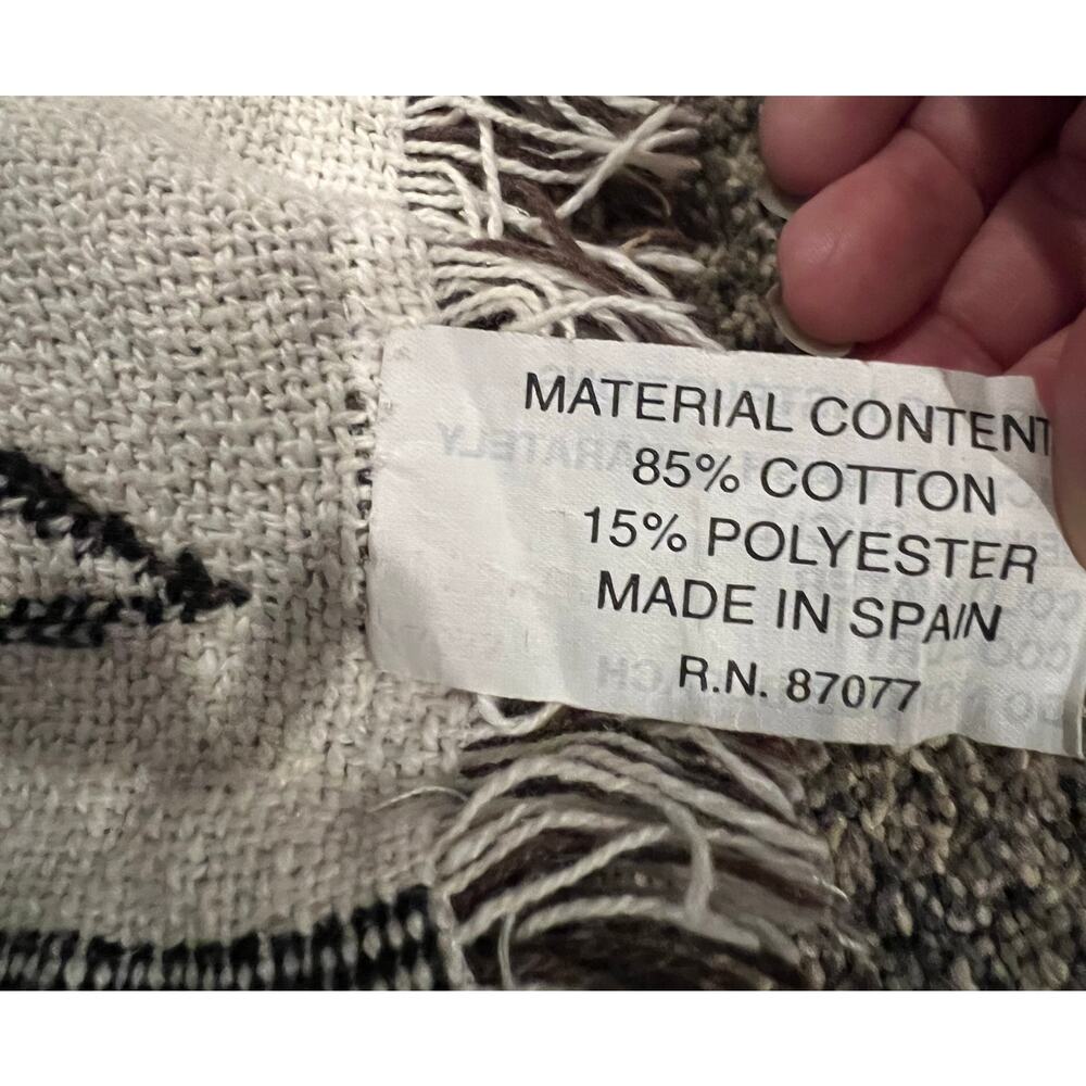 Horse tapestry blanket, woven, fringe throw, equestrian, western theme 40 x 48 - Picture 6 of 8
